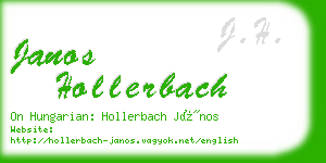 janos hollerbach business card